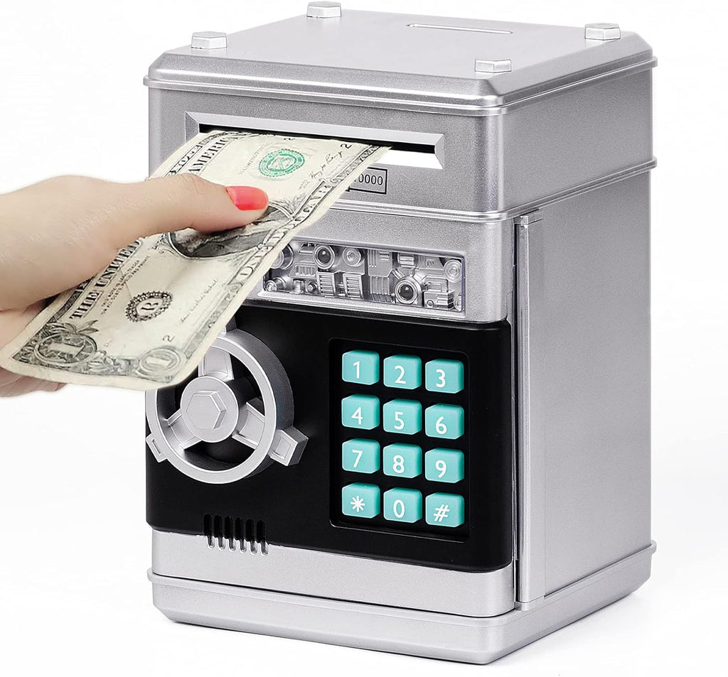 Refasy Piggy Bank Cash Coin Can ATM Bank Electronic Coin Money Bank for Kids-Hot Gift