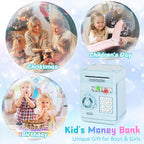 Refasy Piggy Bank Cash Coin Can ATM Bank Electronic Coin Money Bank for Kids-Hot Gift