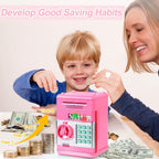 Refasy Piggy Bank Cash Coin Can ATM Bank Electronic Coin Money Bank for Kids-Hot Gift