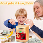 Refasy Piggy Bank Cash Coin Can ATM Bank Electronic Coin Money Bank for Kids-Hot Gift