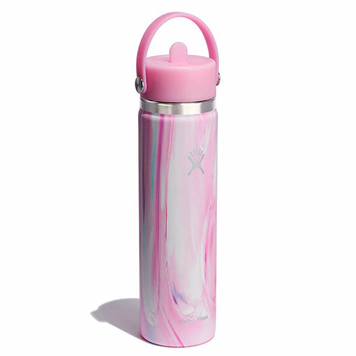 24 oz Wide Mouth with Flex Straw Cap - Jelly Pink - Limited Edition