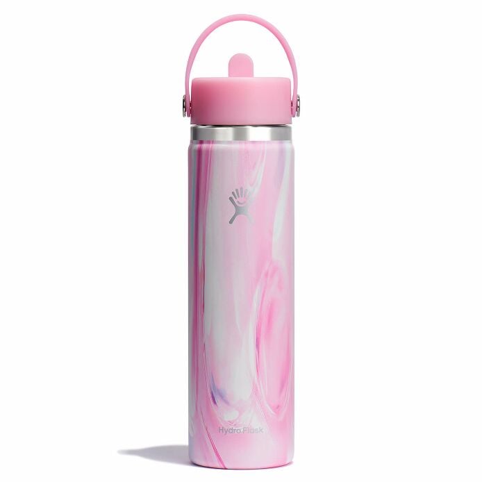 24 oz Wide Mouth with Flex Straw Cap - Jelly Pink - Limited Edition