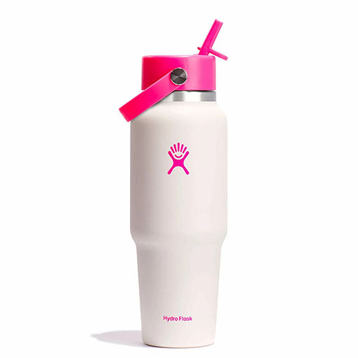 32 oz Wide Mouth Travel Bottle with Flex Straw Cap + Straw Cleaning Set