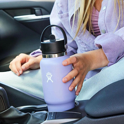 32 oz Wide Mouth Travel Bottle with Flex Straw Cap - Fossil