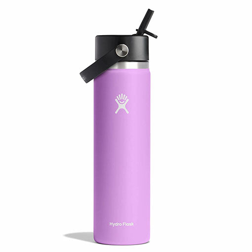24 oz Wide Mouth with Flex Straw Cap - Jelly Pink - Limited Edition