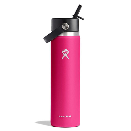 24 oz Wide Mouth with Flex Straw Cap - Jelly Pink - Limited Edition