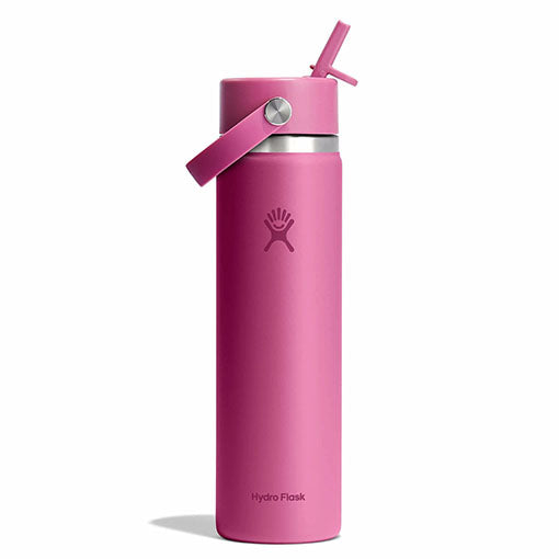 24 oz Wide Mouth with Flex Straw Cap - Jelly Pink - Limited Edition