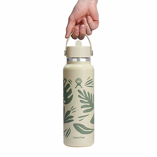 40 oz Wide Mouth with Flex Straw Cap - Botanical Bliss Coconut