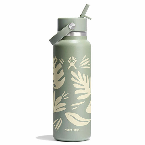 40 oz Wide Mouth with Flex Straw Cap - Tonal Trillium