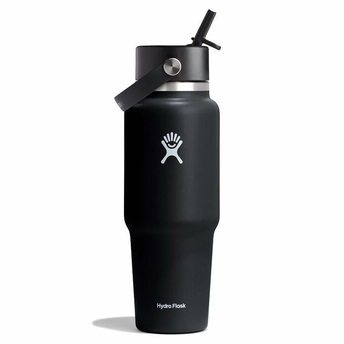 32 oz Wide Mouth Travel Bottle with Flex Straw Cap - Phantom