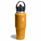 32 oz Wide Mouth Travel Bottle with Flex Straw Cap - Fossil