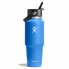 32 oz Wide Mouth Travel Bottle with Flex Straw Cap - Fossil