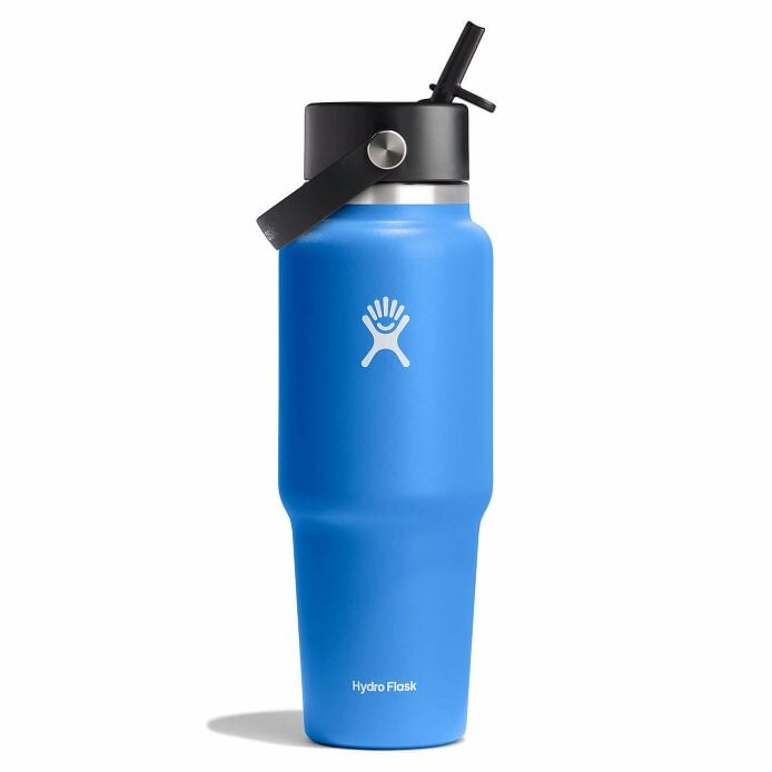 32 oz Wide Mouth Travel Bottle with Flex Straw Cap - Phantom