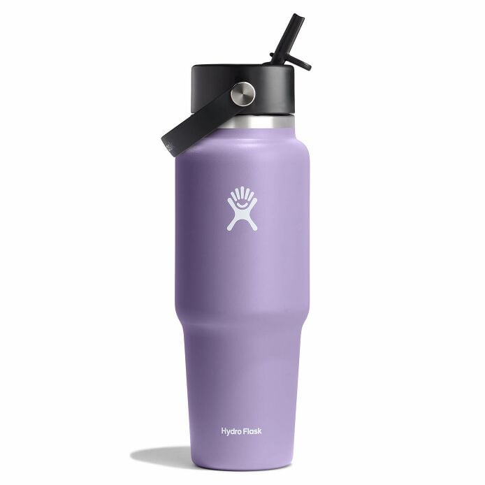 32 oz Wide Mouth Travel Bottle with Flex Straw Cap - Phantom