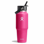 32 oz Wide Mouth Travel Bottle with Flex Straw Cap + Straw Cleaning Set