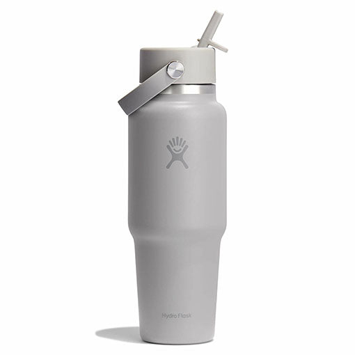 32 oz Wide Mouth Travel Bottle with Flex Straw Cap + Straw Cleaning Set