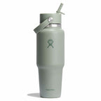 32 oz Wide Mouth Travel Bottle with Flex Straw Cap - Fossil
