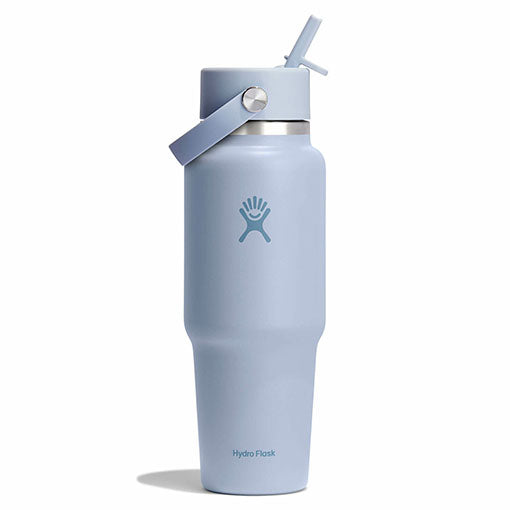 32 oz Wide Mouth Travel Bottle with Flex Straw Cap - Fossil