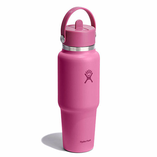 32 oz Wide Mouth Travel Bottle with Flex Straw Cap + Straw Cleaning Set