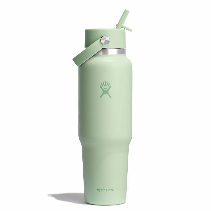 40 oz Wide Mouth Travel Bottle with Flex Straw Cap