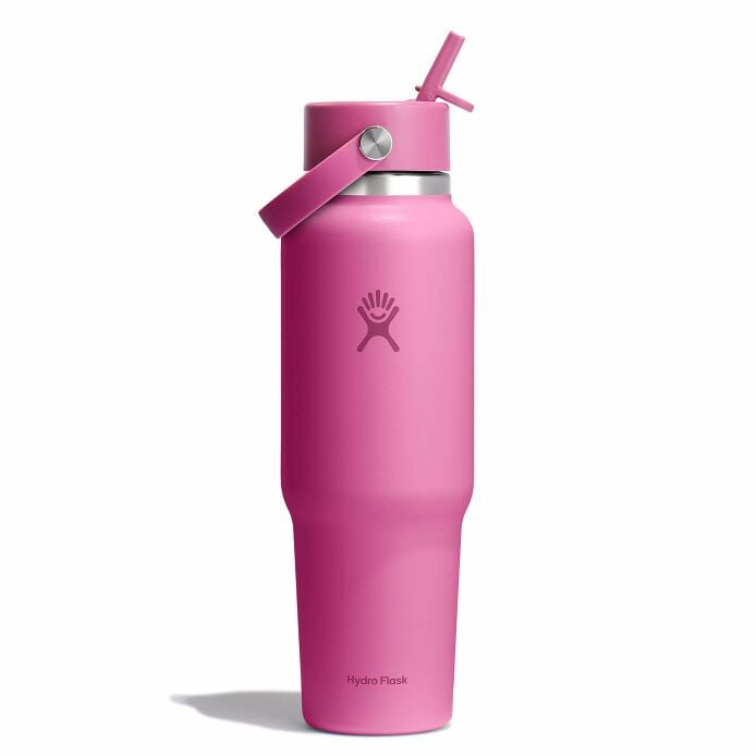 40 oz Wide Mouth Travel Bottle with Flex Straw Cap + Straw Cleaning Set